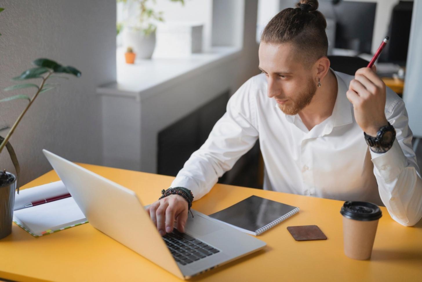 Financial analysis workspace with charts and market data